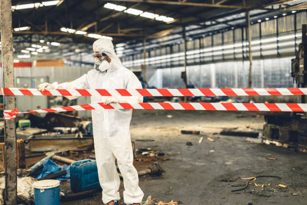 Professional Sewage Cleanup technician working in Fanwood, NJ